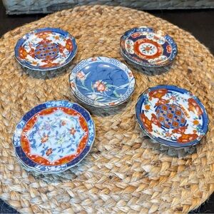 Arita-yaki/Arita Ware Japanese Saucers - Set of 5